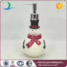 OEM china cerâmica snowman banheiro Lotion Dispenser